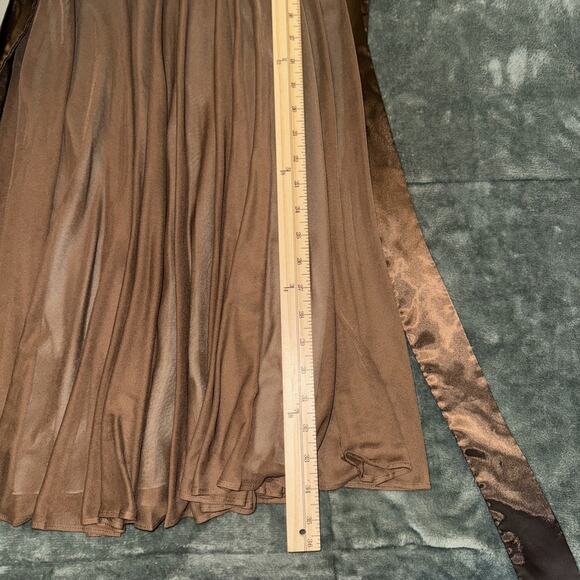 VTG Studio Y Y2K Dress Women's Medium Brown Fairy Tied Waist Braided Straps Boho - Picture 9 of 11